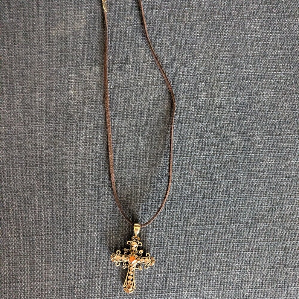 Lia Sophia cross necklace